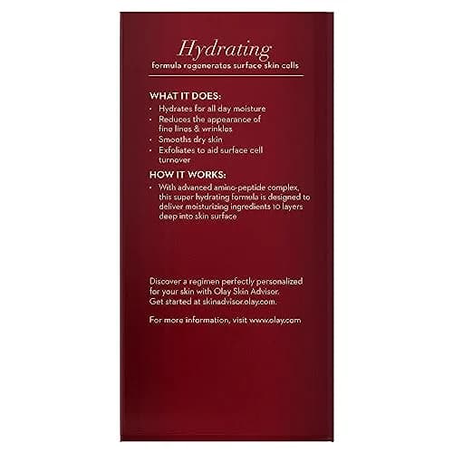 Olay Regenerist Deep Hydration Regenerating Cream Moisturizer 100ml (3.4 Fl Oz) | Amino-Peptide Complex for All Skin Types thumbnail 3