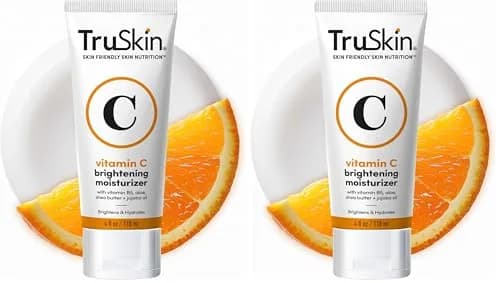 TruSkin Vitamin C Face Cream Brightening & Hydrating Daily Moisturizer with Vitamin E, B5, Jojoba Oil & Green Tea 236ml (8 Fl Oz Pack of 2) | Dermatologist Tested thumbnail 1