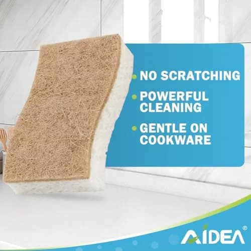 AIDEA Kitchen Sponges, 9 Count (Pack of 1) | Non-Scratch Cellulose Scrub Sponges for Dishes, Cleaning Power for Kitchen, Bathroom, Household thumbnail 6