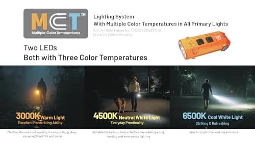 Nitecore TIP3 Rechargeable Keychain Flashlight Blue 720 Lumens | Triple Color Temperature EDC Light thumbnail 3