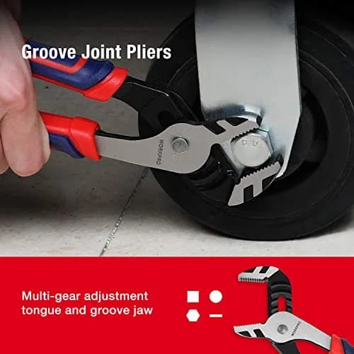 WORKPRO Pliers Set (5-Piece, Pack of 2) | Premium Cr-V Construction, Includes 6 Inch Slip Joint, Long Nose, Diagonal Cutting, 8 Inch Groove Joint, 7 Inch Linesman and Storage Pouch thumbnail 4