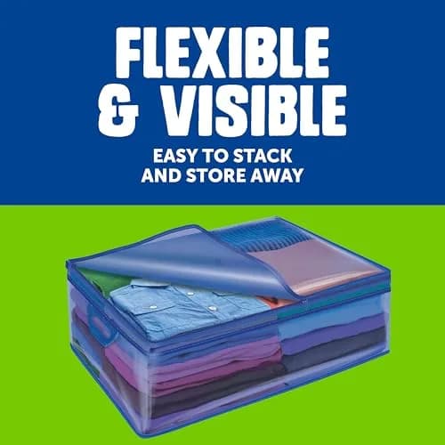 Ziploc Flexible Totes 22 Gallon | Extra Large Reusable Storage Bags with Zipper & Handles thumbnail 5