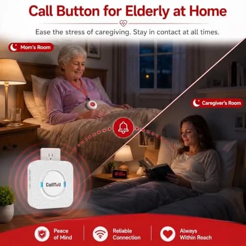 CallToU Wireless Caregiver Pager System with 3 Call Buttons & 1 Receiver | 500+ Feet Range, Waterproof thumbnail 8