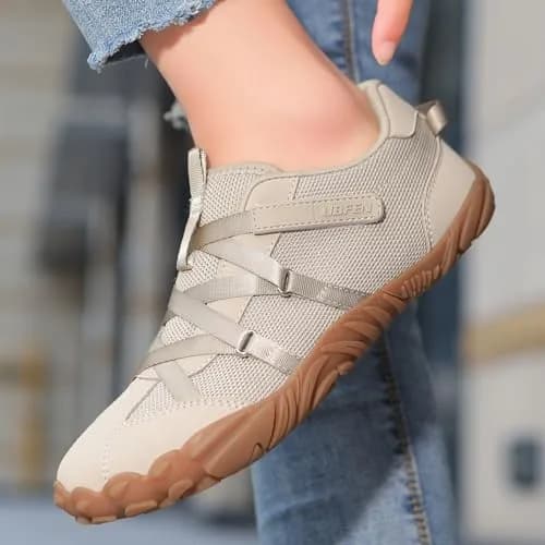 UBFEN Women's Barefoot Shoes Minimalist Wide Toe Box Zero Drop Sneakers Khaki 25.4 cm (10 in) thumbnail 3