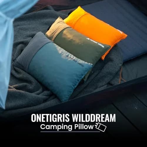 ONETIGRIS Wilddream Camping Pillow Large Orange | Shredded Memory Foam for Backpacking, Travel, Car Trips thumbnail 5