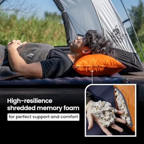 ONETIGRIS Wilddream Camping Pillow Large Orange | Shredded Memory Foam for Backpacking, Travel, Car Trips thumbnail 6