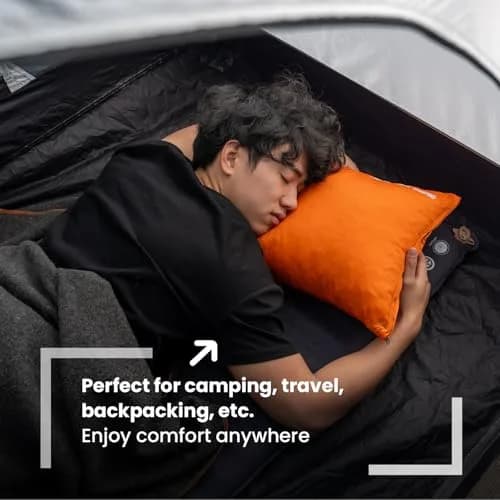 ONETIGRIS Wilddream Camping Pillow Large Orange | Shredded Memory Foam for Backpacking, Travel, Car Trips thumbnail 7