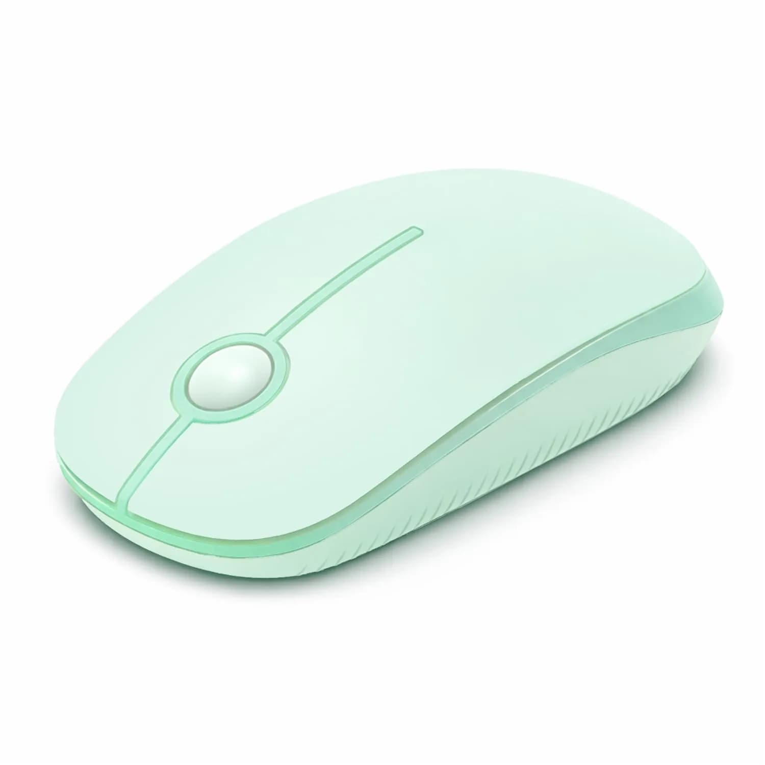 VssoPlor Wireless Mouse, Black and Gold, 4.7 x 2.6 inch (11.9 x 6.6 cm) | Silent Clicking & Stable 2.4GHz Connection — Light Green