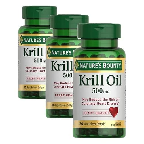 Nature's Bounty Krill Oil 500mg 90 Count (Pack of 3) thumbnail 1