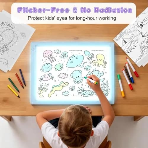 ME456 Light Up Tracing Board Kit Blue 34cm (13.4") | Rechargeable LED Drawing Tablet for Kids Ages 3-12 thumbnail 4