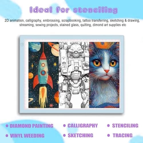 ME456 Light Up Tracing Board Kit Blue 34cm (13.4") | Rechargeable LED Drawing Tablet for Kids Ages 3-12 thumbnail 8