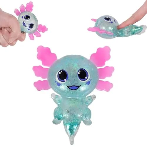 Puffwize Axolotl Squishy Toy Squeeze Stress Ball 9.5cm (3.74") | Non-Toxic Sensory Toy for Kids & Adults thumbnail 1