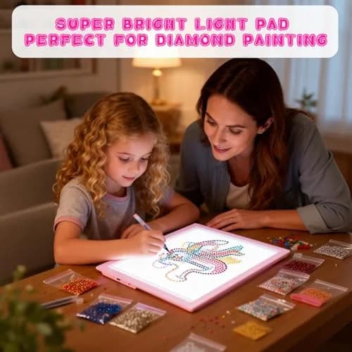 ME456 LED Drawing Tablet Kit 38 cm (15 Inch) Pink | Rechargeable Light Board for Tracing & Diamond Painting thumbnail 5