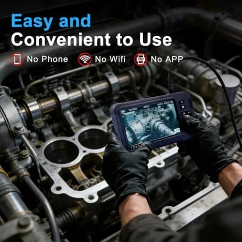 COOVIE Endoscope Camera with Light 1920P HD Dual-Lens | 16.4ft Semi-Rigid Waterproof Inspection Tool thumbnail 4