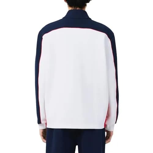 Lacoste Unisex French Tennis Team Ceremony Jacket, Navy Blue/White/Red, X-Large | Modern Color-Blocking with Official French Tennis Details thumbnail 3