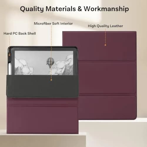 CoBak Case for 11" Kindle Scribe 3rd Gen 2025 Colorsoft | PU Leather Folio with Pen Holder & Auto Sleep Wake thumbnail 3
