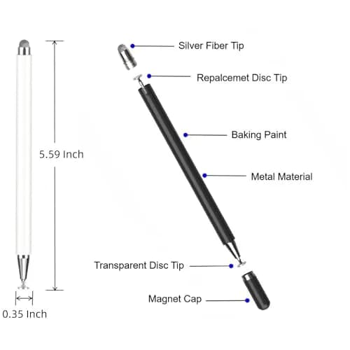 RKItE Stylus Pen for Samsung Galaxy Tab A9+/A8/A7/A7 Lite & All Touch Devices, Metal Body, Purple | High Sensitivity Precision Capacitive Input Pen thumbnail 2
