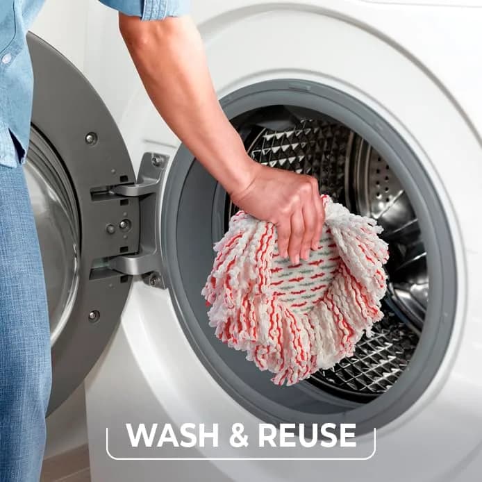 O-Cedar EasyWring Spin Mop System Bundle with 3 Mop Heads, PACS, Gloves & Sponges | 20cm (7.87in) W x 20cm (7.87in) H x 12cm (4.72in) L thumbnail 10