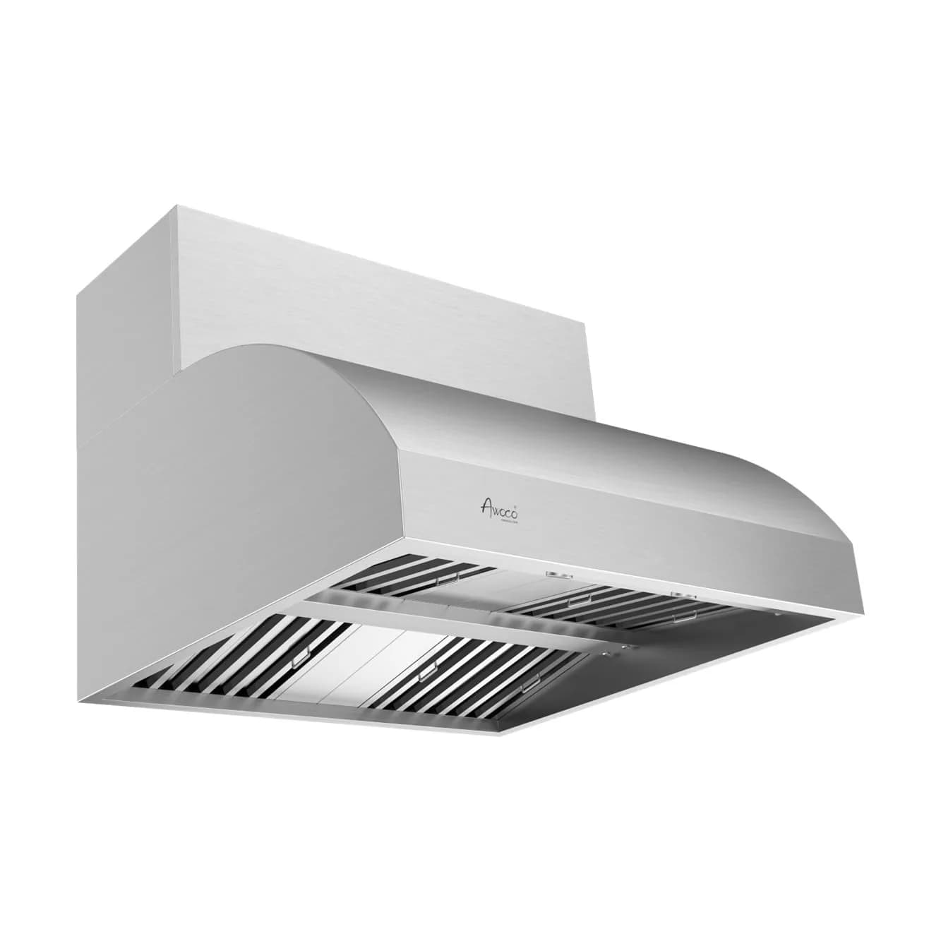 Awoco 36”W 17"H Outdoor BBQ Vent Hood with 12"H Chimney Cover | 1000CFM, 4 Speeds, Stainless Steel, Ducted Vent - main product image