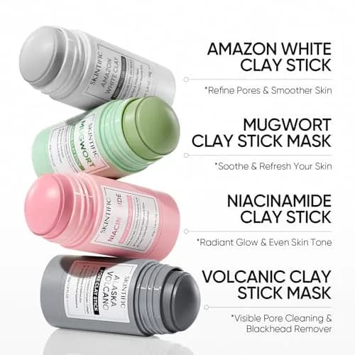 SKINTIFIC Amazonian White Clay Mask Stick 40g (1.41 oz) | Deep Pore Cleansing for Oily Skin thumbnail 9