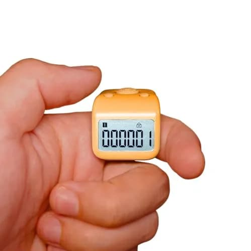 Arvakr Rechargeable Silent Finger Counter 6 Channels Digital Tasbih Tally Clicker with LED | Counts up to 999,999 per channel thumbnail 1