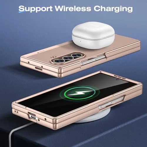 Ruky Gold Case with Kickstand & Privacy Screen Protector for Samsung Galaxy Z Fold 7 | Built-in Stand, Full Body Protection thumbnail 7