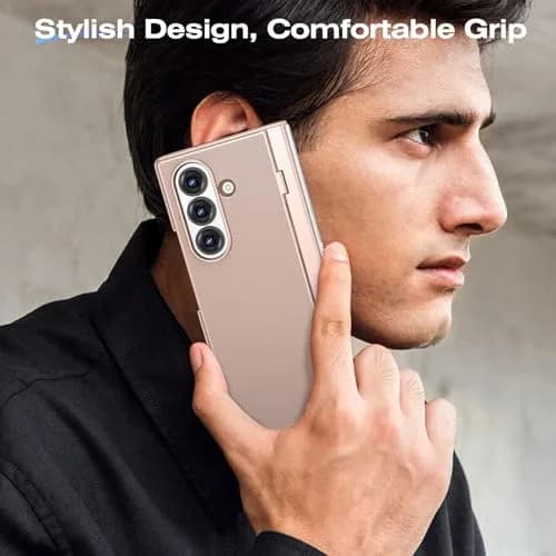 Ruky Gold Case with Kickstand & Privacy Screen Protector for Samsung Galaxy Z Fold 7 | Built-in Stand, Full Body Protection thumbnail 9