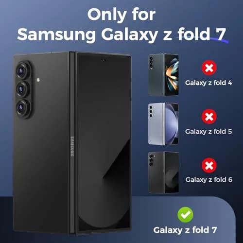 Ruky Gold Case with Kickstand & Privacy Screen Protector for Samsung Galaxy Z Fold 7 | Built-in Stand, Full Body Protection thumbnail 2
