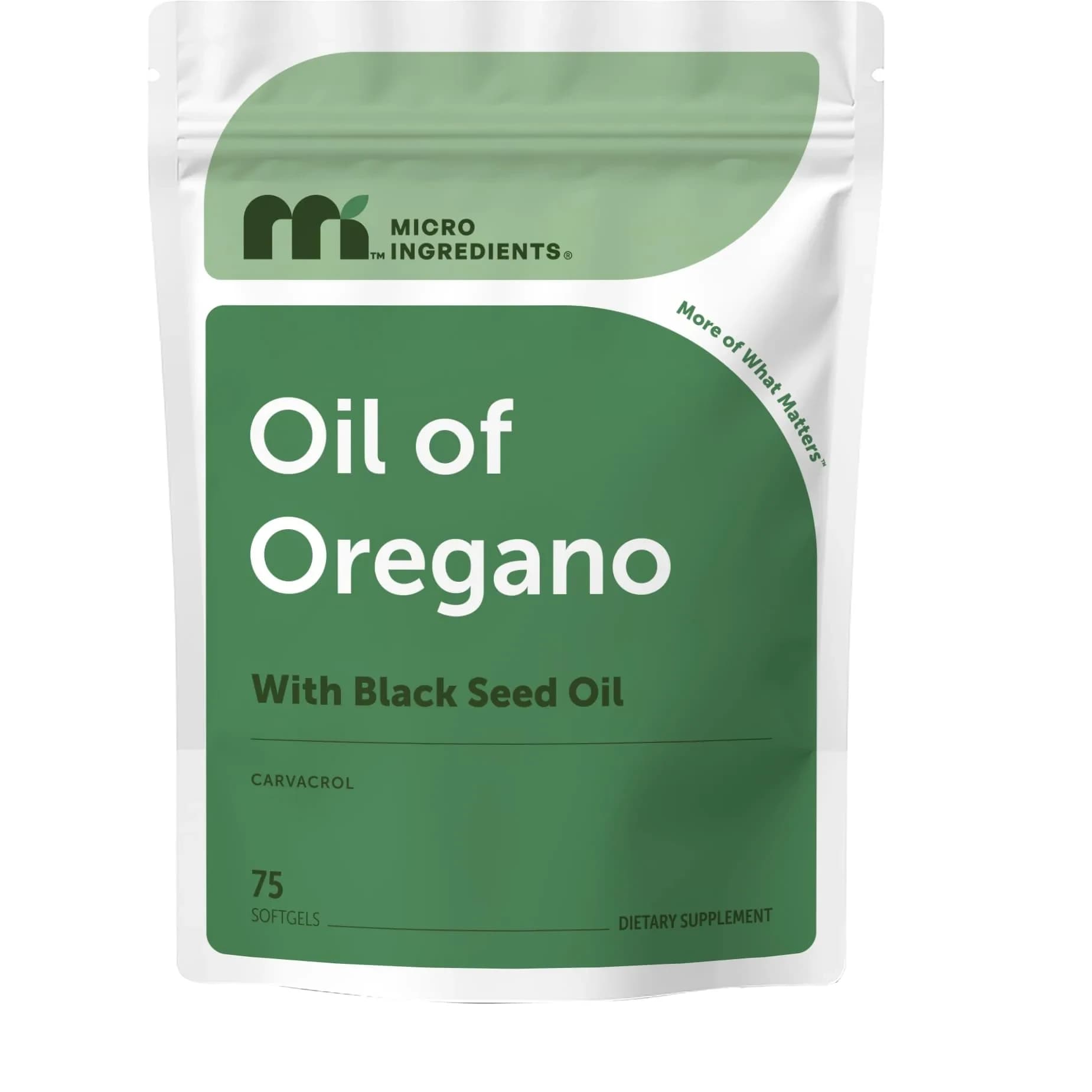 Micro Ingredients Oil of Oregano with Black Seed Oil Softgels 75 Count | 2-in-1 Complex with 4X Carvacrol & Thymoquinone, Plant Based, Non-GMO, Gluten-Free