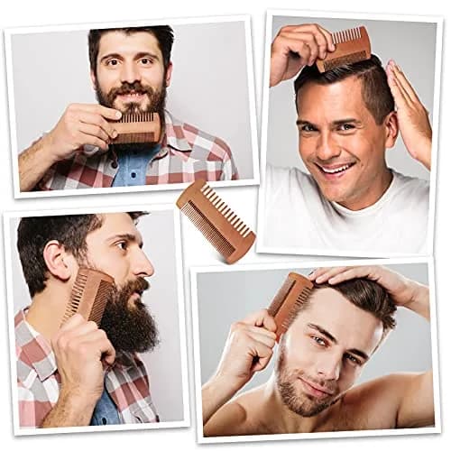 Sosoon Beard Brush, Shaving Brush, Beard Comb, Beard Scissors Set | 100% Boar Bristle Walnut Wood Grooming Kit thumbnail 7