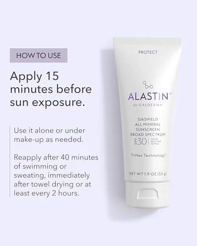 ALASTIN Skincare SilkSHIELD Mineral Sunscreen SPF 30 1.9 oz | Broad-spectrum, fast-absorbing, hypoallergenic face sunblock thumbnail 7