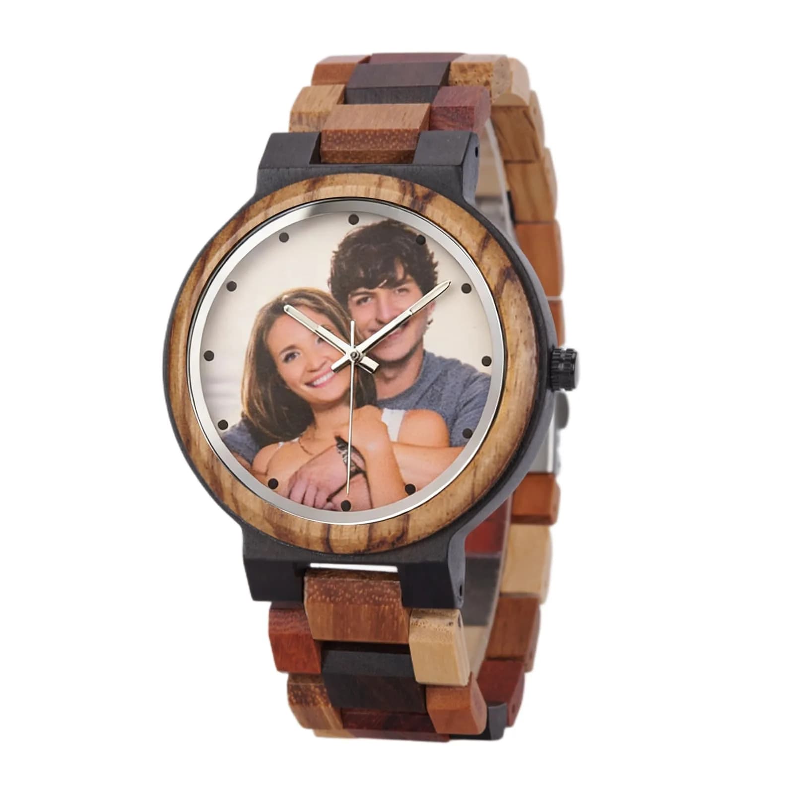 BOBO BIRD Natural Wood Watch Men's Colorful Chronograph with Week & Date Display | 44mm (1.73in) — Custom
