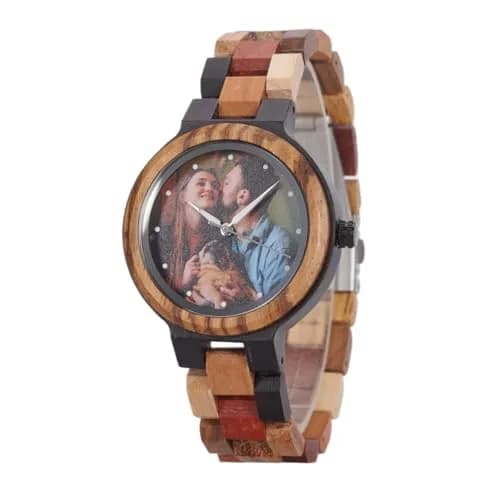 BOBO BIRD Custom Wood Watch for Women & Men | Natural Wood & Mixed Materials, Week & Date Display thumbnail 3