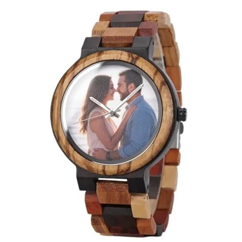 BOBO BIRD Custom Wood Watch for Women & Men | Natural Wood & Mixed Materials, Week & Date Display thumbnail 4