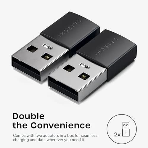 Satechi USB-A to USB-C Adapter (2-Pack) 10Gbps | Space Black thumbnail 6