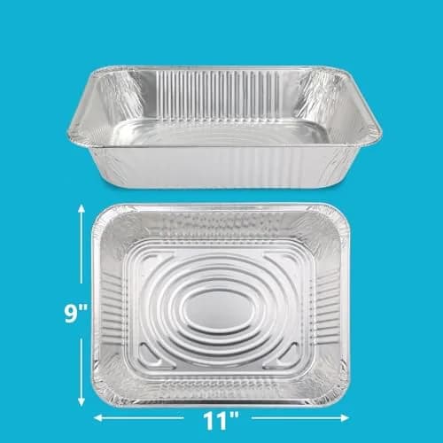 WAWINY 9x13 Thickened Aluminum Foil Pans 20 Pack | Extra Deep Disposable Roasting & Baking Pans thumbnail 2