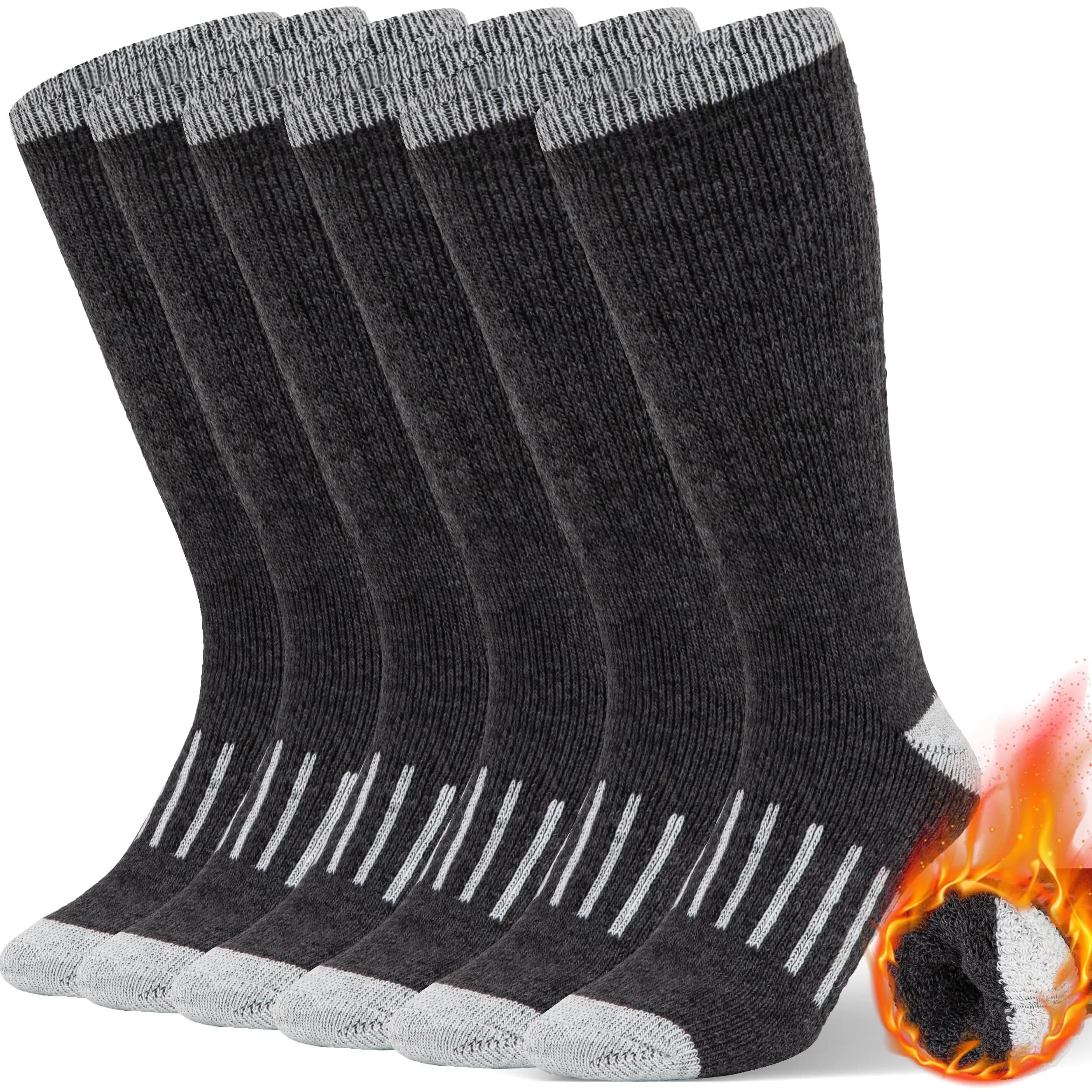 Alvada Merino Wool Hiking Socks Thermal Warm Crew Winter Boot Sock 2.27 kg (5 lb) | Itch-Free Comfort for Rugged Terrain