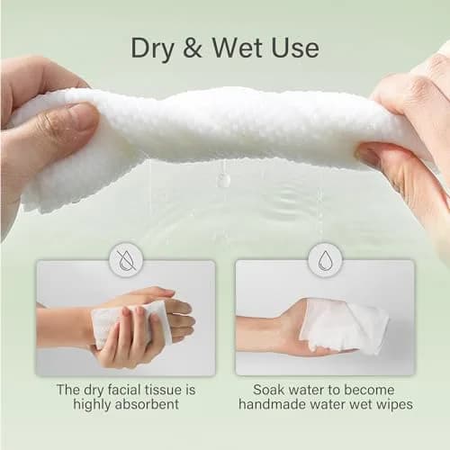 UNIFREE Facial Towels 50 Count | Ultra-Soft, Absorbent, Biodegradable, Multi-Purpose thumbnail 6
