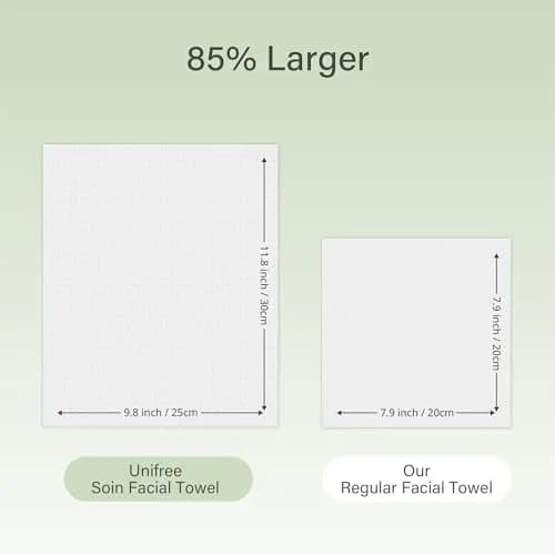 UNIFREE Facial Towels 50 Count | Ultra-Soft, Absorbent, Biodegradable, Multi-Purpose thumbnail 2