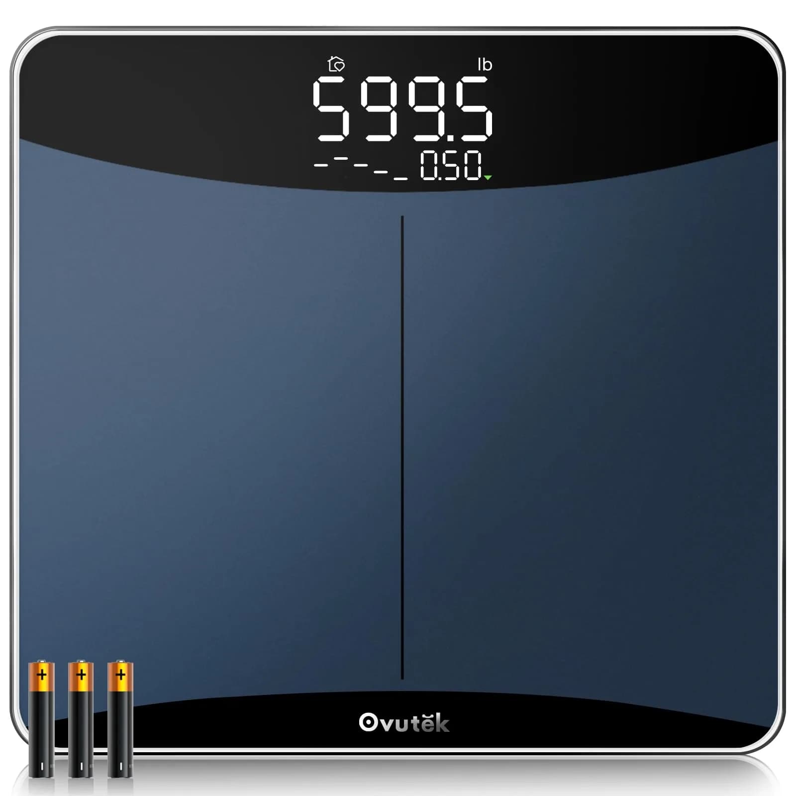 Ovutek Digital Body Weight Scale 450lb (205kg) | Accurate to 0.05lb with LED Display — Blue