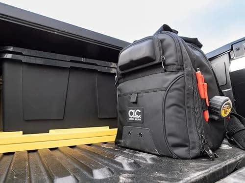 Custom Leathercraft 36-Pocket Tool Backpack Heavy-Duty Ballistic Polyester with Laptop Compartment & Reinforced Glasses Case thumbnail 3