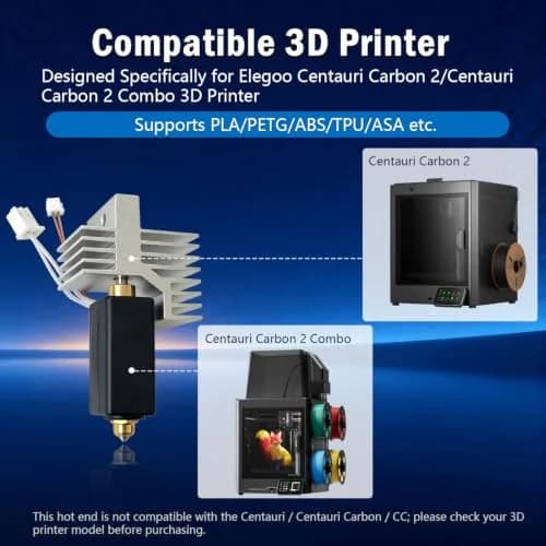 RugooSpink 2PK 0.4MM CC2 Hotend for Centauri Carbon 2 | Ceramic Hot End Upgrade for Elegoo CC2 thumbnail 9