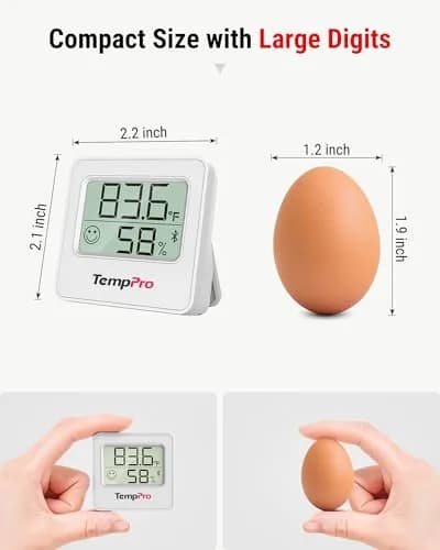 TempPro TempAir Digital Hygrometer & Thermometer 3 Pack | Indoor & Outdoor Monitoring thumbnail 8