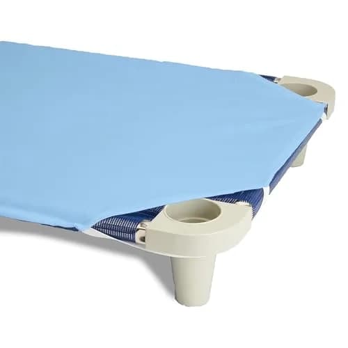 Rollee Pollee Blue Microfiber Cot Sheets 52" x 23" (132cm x 58cm) | 6-Pack for Daycare Naptime thumbnail 3