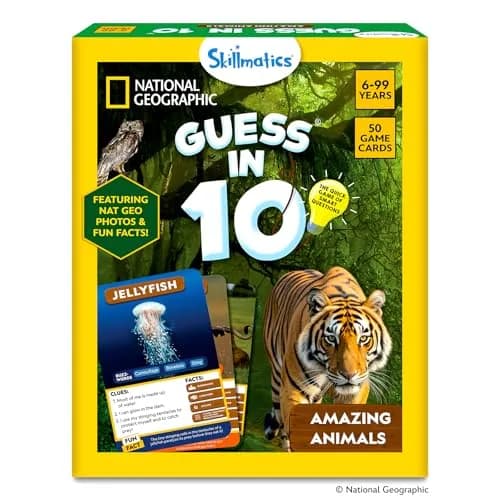 Skillmatics Guess in 10 National Geographic Animals Game | Educational Card Game for Ages 6+ thumbnail 1