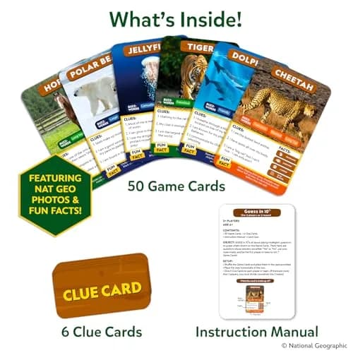 Skillmatics Guess in 10 National Geographic Animals Game | Educational Card Game for Ages 6+ thumbnail 3