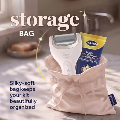 Dr. Scholl's Pedi Perfect Luxe Electric Foot File & Cream Kit | 200ml (6.76 Fl Oz) | Waterproof & Rechargeable thumbnail 8