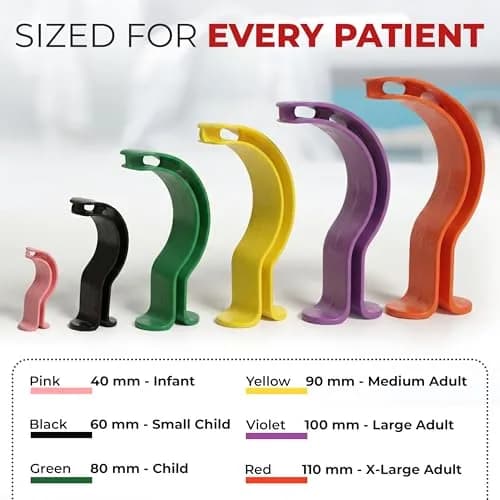 Berman Oral Airway Emergency Kit 2-Pack | Color Coded Disposable Polypropylene Airways for First Aid, EMT, Paramedic, CPR thumbnail 6