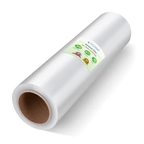 TICONN Stretch Wrap Roll 45.7 cm x 304.8 m (18 in x 1000 ft) | Industrial Strength Plastic Film for Moving Furniture & Boxes thumbnail 1