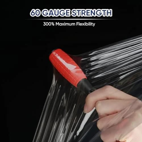 TICONN Stretch Wrap Roll 45.7 cm x 304.8 m (18 in x 1000 ft) | Industrial Strength Plastic Film for Moving Furniture & Boxes thumbnail 3